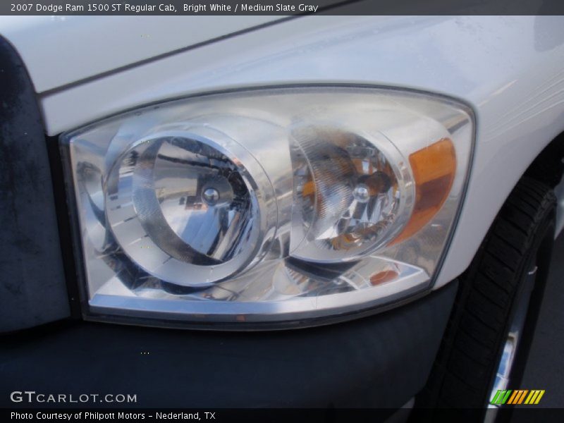 Bright White / Medium Slate Gray 2007 Dodge Ram 1500 ST Regular Cab