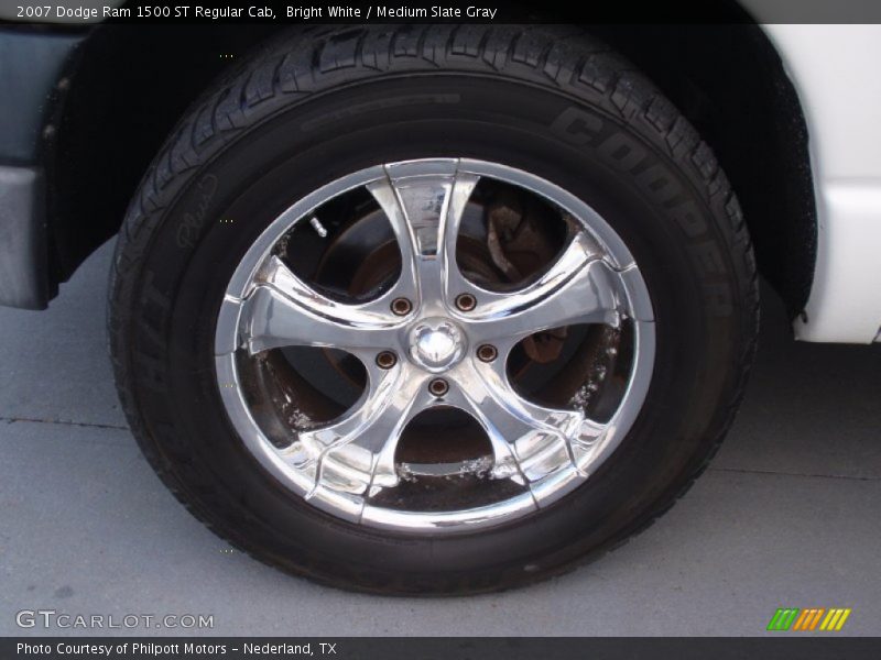 Bright White / Medium Slate Gray 2007 Dodge Ram 1500 ST Regular Cab