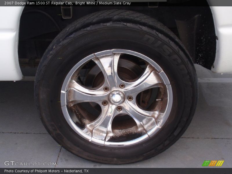 Bright White / Medium Slate Gray 2007 Dodge Ram 1500 ST Regular Cab