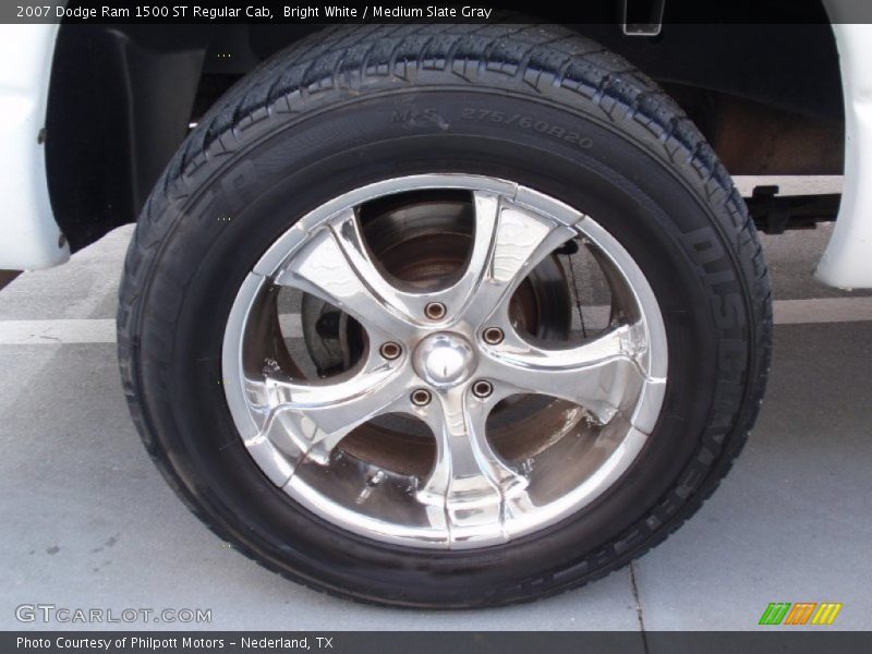 Bright White / Medium Slate Gray 2007 Dodge Ram 1500 ST Regular Cab