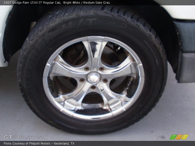 Bright White / Medium Slate Gray 2007 Dodge Ram 1500 ST Regular Cab