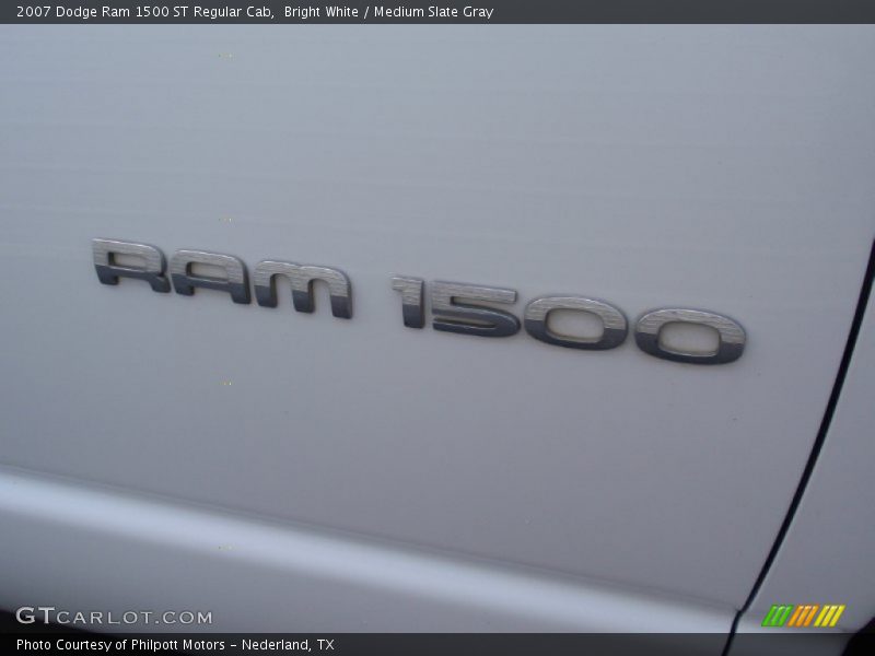Bright White / Medium Slate Gray 2007 Dodge Ram 1500 ST Regular Cab