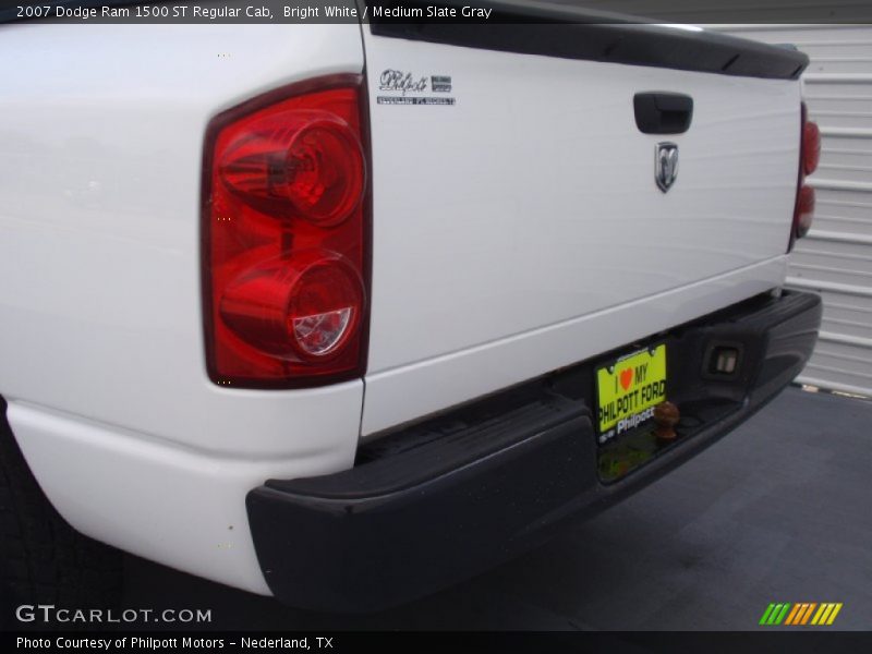 Bright White / Medium Slate Gray 2007 Dodge Ram 1500 ST Regular Cab