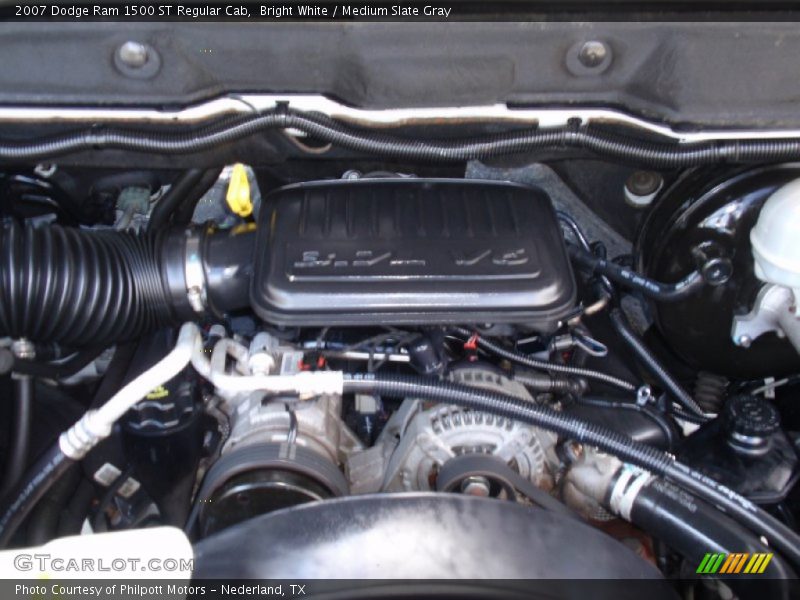 Bright White / Medium Slate Gray 2007 Dodge Ram 1500 ST Regular Cab