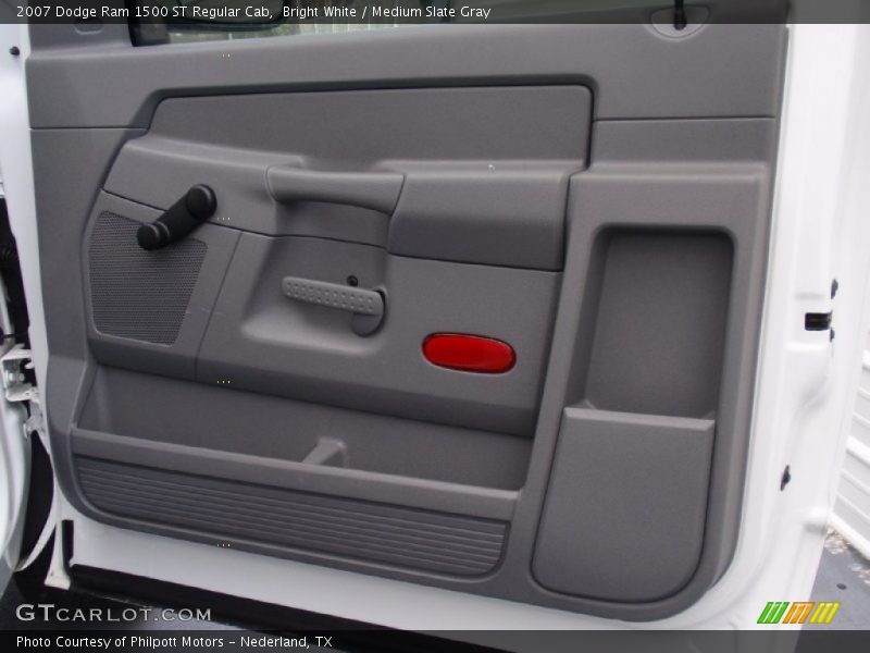 Bright White / Medium Slate Gray 2007 Dodge Ram 1500 ST Regular Cab