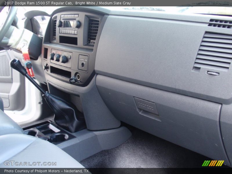 Bright White / Medium Slate Gray 2007 Dodge Ram 1500 ST Regular Cab