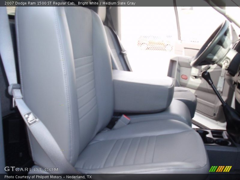 Bright White / Medium Slate Gray 2007 Dodge Ram 1500 ST Regular Cab