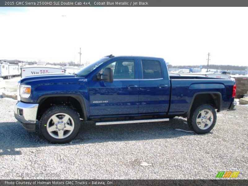 Cobalt Blue Metallic / Jet Black 2015 GMC Sierra 2500HD SLE Double Cab 4x4