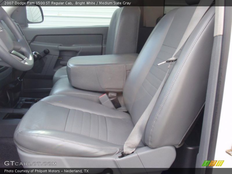 Bright White / Medium Slate Gray 2007 Dodge Ram 1500 ST Regular Cab