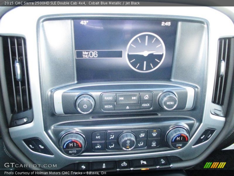 Cobalt Blue Metallic / Jet Black 2015 GMC Sierra 2500HD SLE Double Cab 4x4