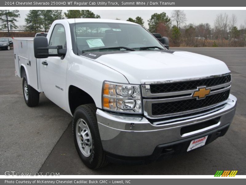 Summit White / Dark Titanium 2014 Chevrolet Silverado 2500HD WT Regular Cab Utility Truck