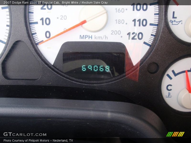 Bright White / Medium Slate Gray 2007 Dodge Ram 1500 ST Regular Cab
