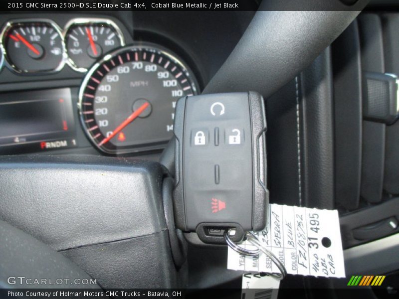 Cobalt Blue Metallic / Jet Black 2015 GMC Sierra 2500HD SLE Double Cab 4x4