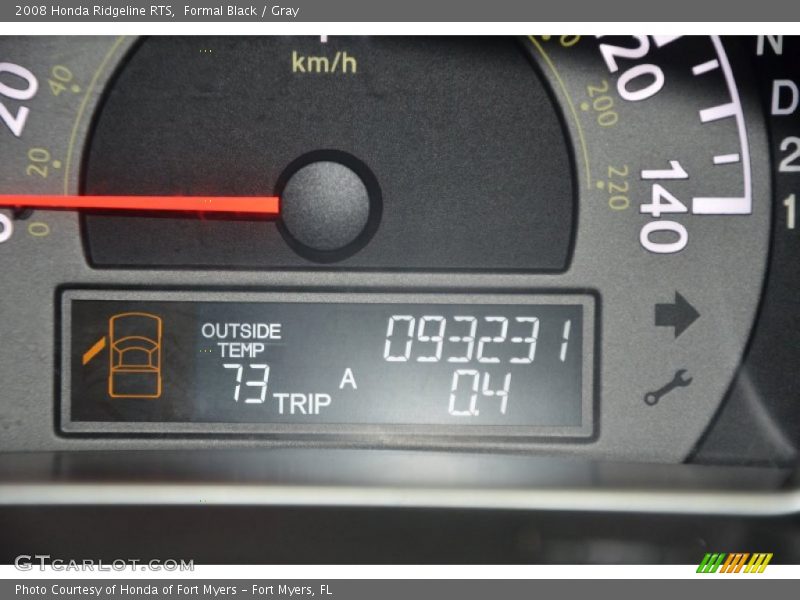 Formal Black / Gray 2008 Honda Ridgeline RTS