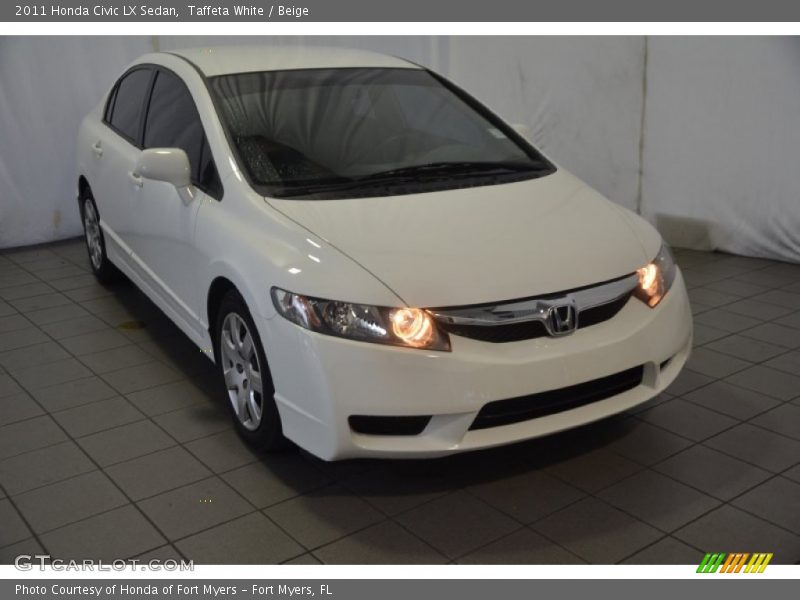 Taffeta White / Beige 2011 Honda Civic LX Sedan