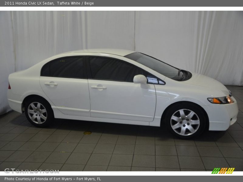 Taffeta White / Beige 2011 Honda Civic LX Sedan