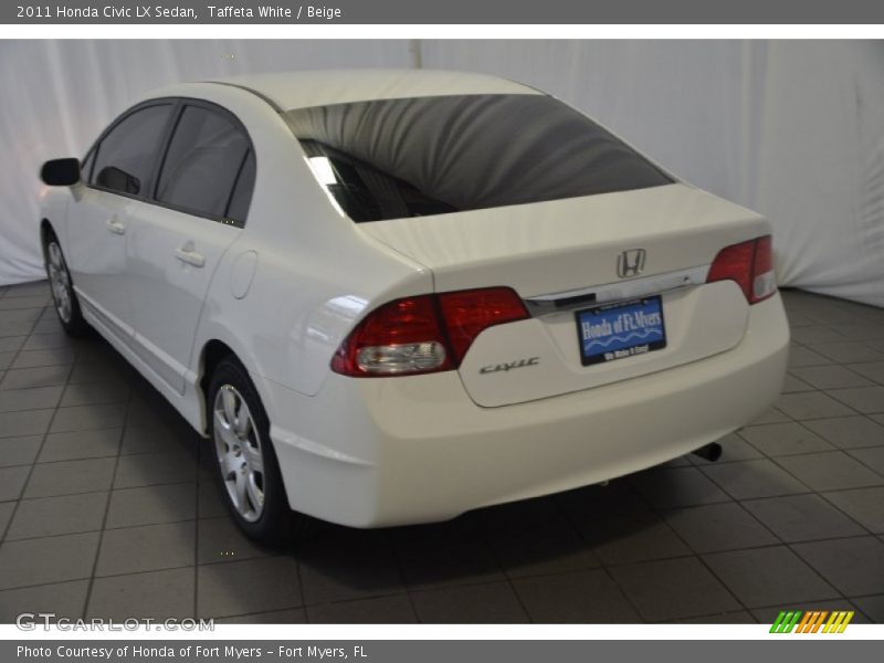 Taffeta White / Beige 2011 Honda Civic LX Sedan