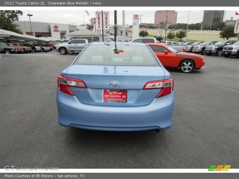 Clearwater Blue Metallic / Ivory 2012 Toyota Camry LE