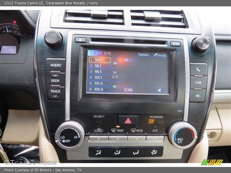 Clearwater Blue Metallic / Ivory 2012 Toyota Camry LE