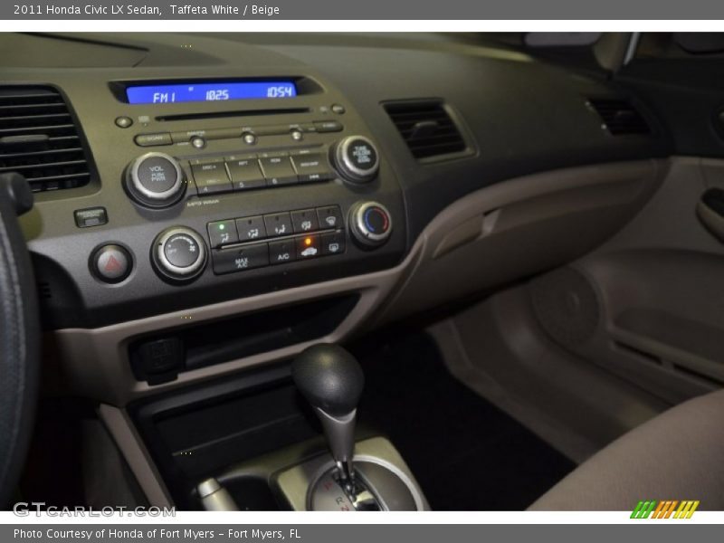 Taffeta White / Beige 2011 Honda Civic LX Sedan