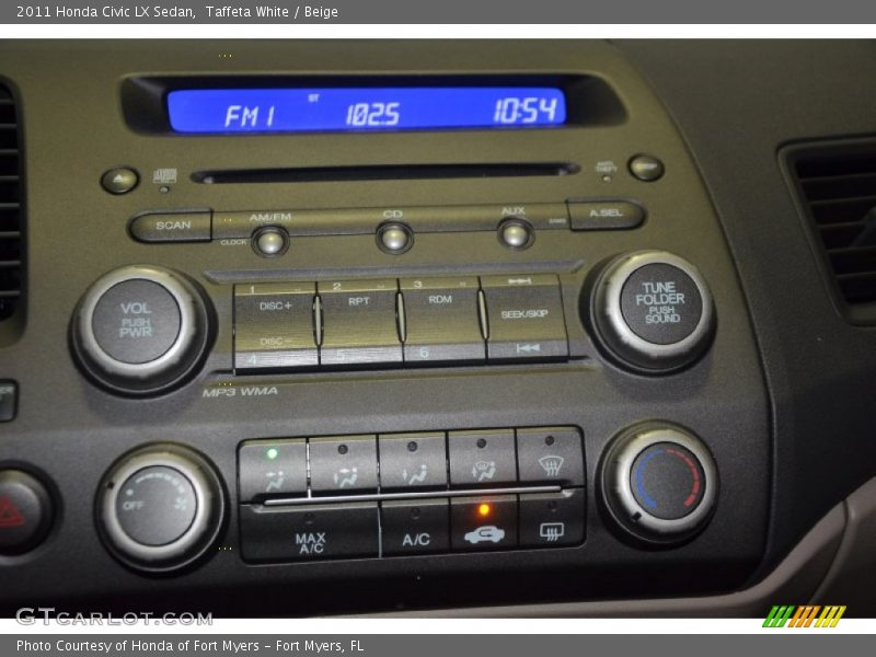 Taffeta White / Beige 2011 Honda Civic LX Sedan