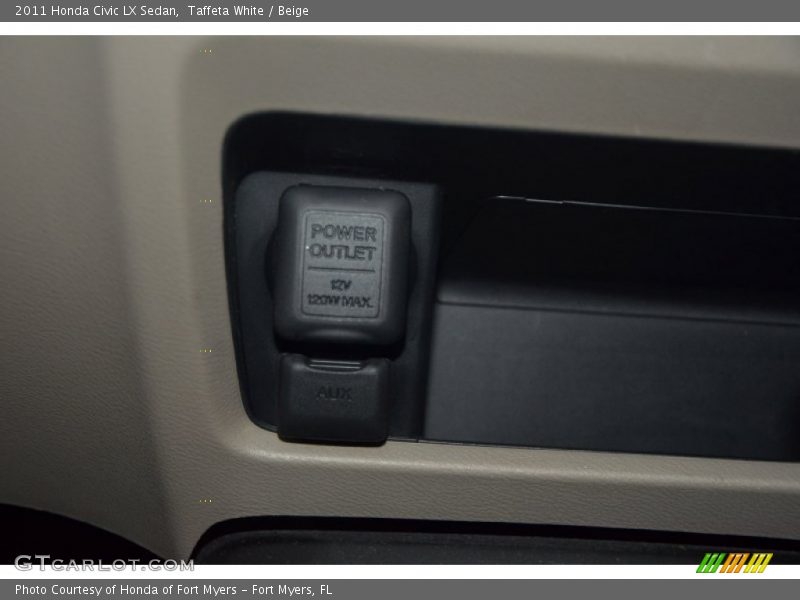 Taffeta White / Beige 2011 Honda Civic LX Sedan