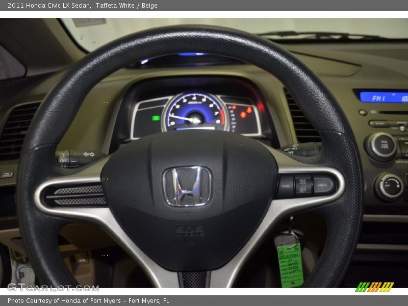 Taffeta White / Beige 2011 Honda Civic LX Sedan
