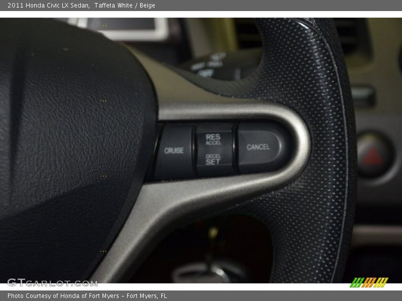 Taffeta White / Beige 2011 Honda Civic LX Sedan