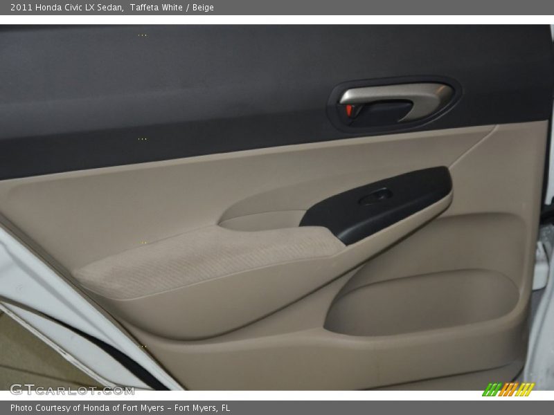 Taffeta White / Beige 2011 Honda Civic LX Sedan