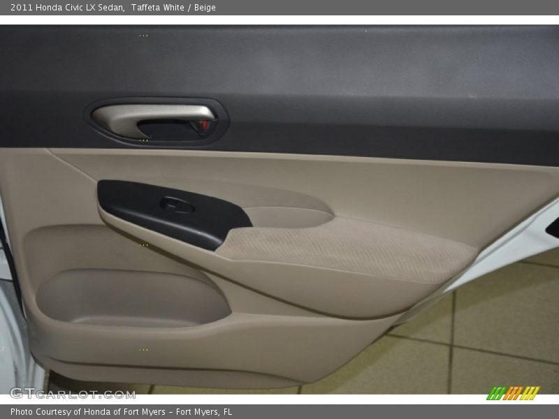 Taffeta White / Beige 2011 Honda Civic LX Sedan