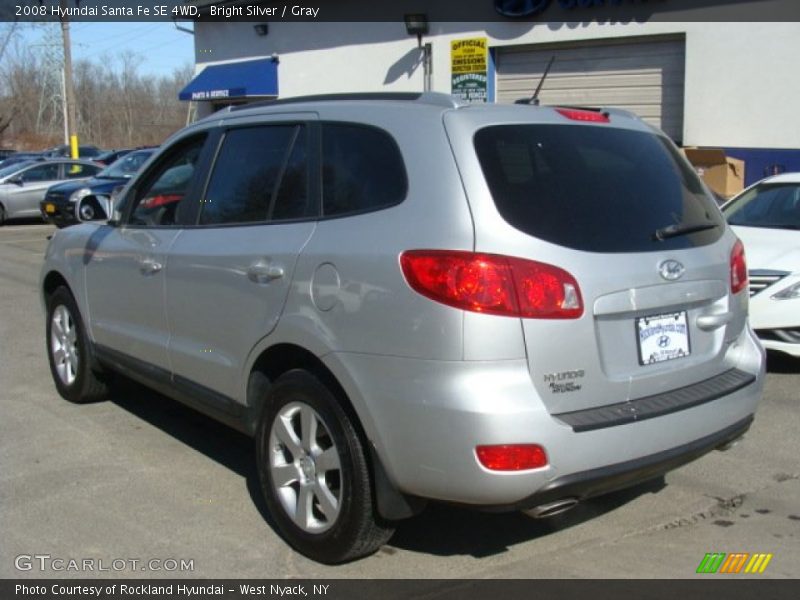 Bright Silver / Gray 2008 Hyundai Santa Fe SE 4WD