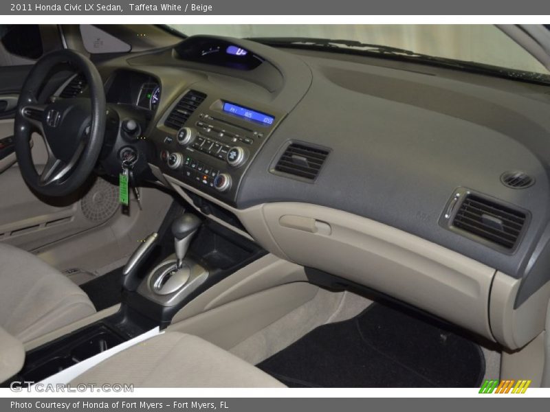Taffeta White / Beige 2011 Honda Civic LX Sedan