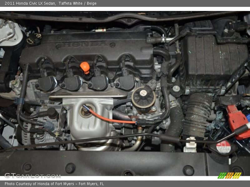 Taffeta White / Beige 2011 Honda Civic LX Sedan