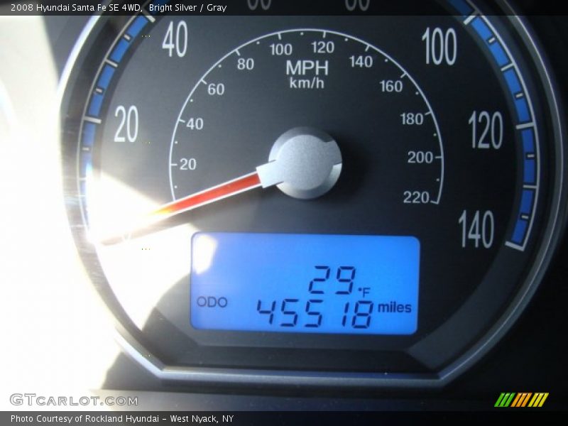 Bright Silver / Gray 2008 Hyundai Santa Fe SE 4WD