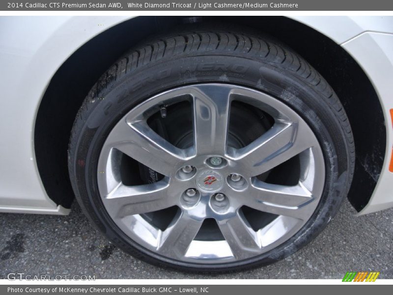 White Diamond Tricoat / Light Cashmere/Medium Cashmere 2014 Cadillac CTS Premium Sedan AWD