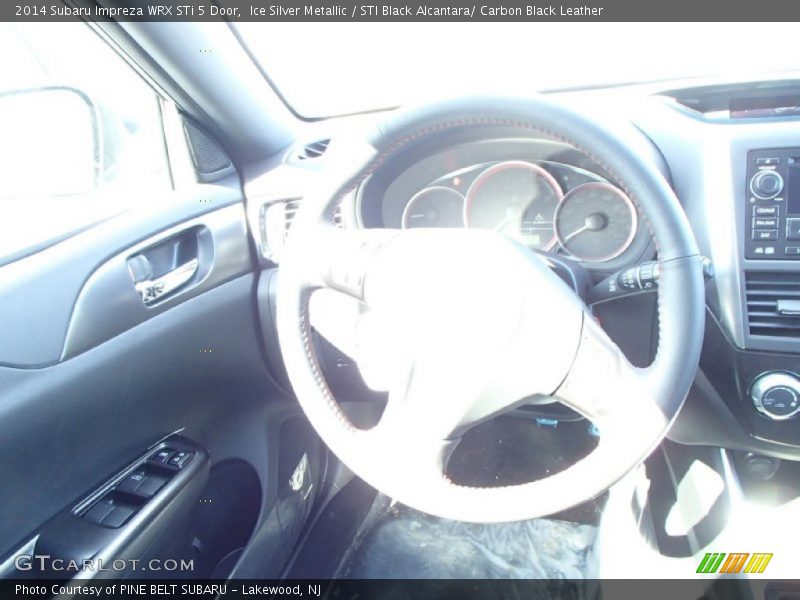 Ice Silver Metallic / STI Black Alcantara/ Carbon Black Leather 2014 Subaru Impreza WRX STi 5 Door