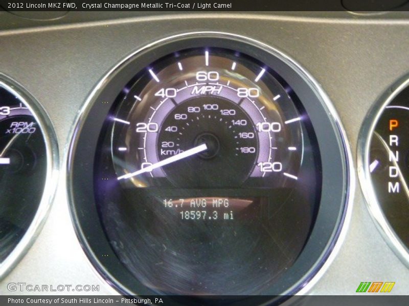 Crystal Champagne Metallic Tri-Coat / Light Camel 2012 Lincoln MKZ FWD