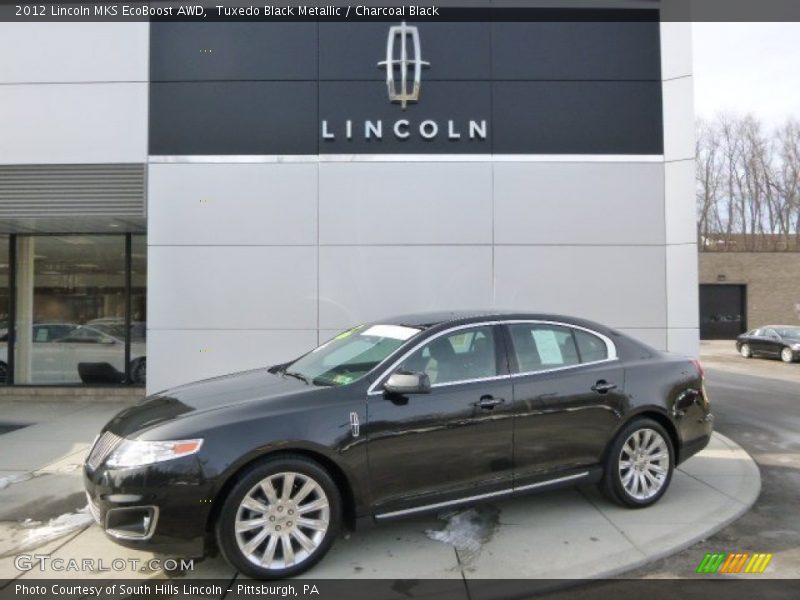 Tuxedo Black Metallic / Charcoal Black 2012 Lincoln MKS EcoBoost AWD