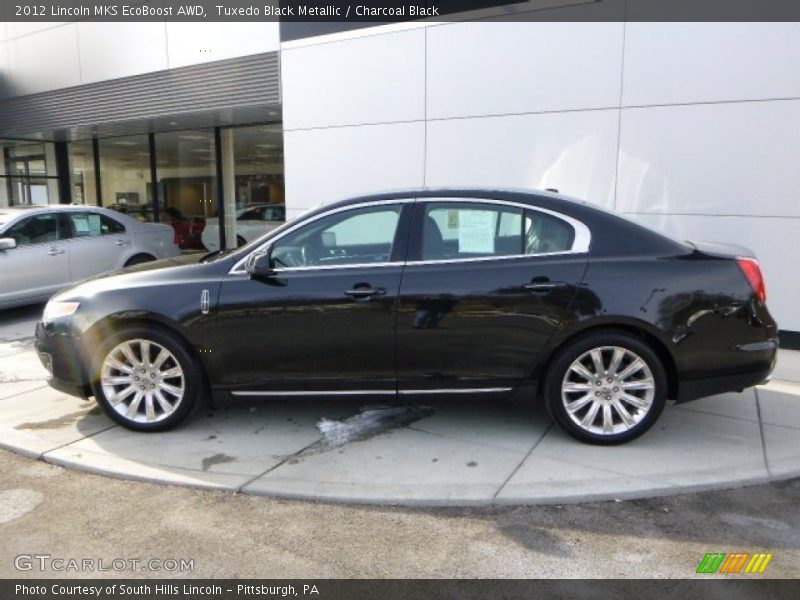 Tuxedo Black Metallic / Charcoal Black 2012 Lincoln MKS EcoBoost AWD