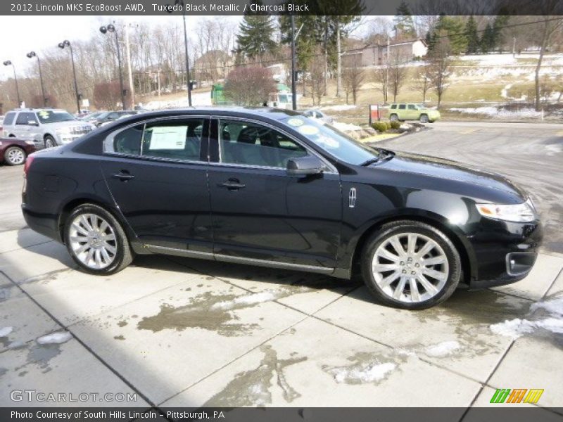 Tuxedo Black Metallic / Charcoal Black 2012 Lincoln MKS EcoBoost AWD