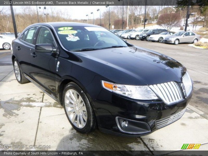 Tuxedo Black Metallic / Charcoal Black 2012 Lincoln MKS EcoBoost AWD