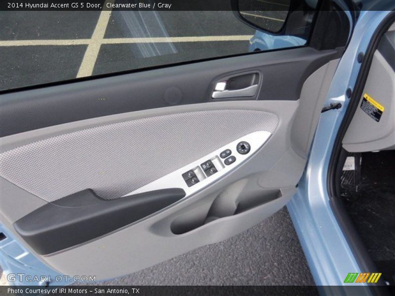 Clearwater Blue / Gray 2014 Hyundai Accent GS 5 Door