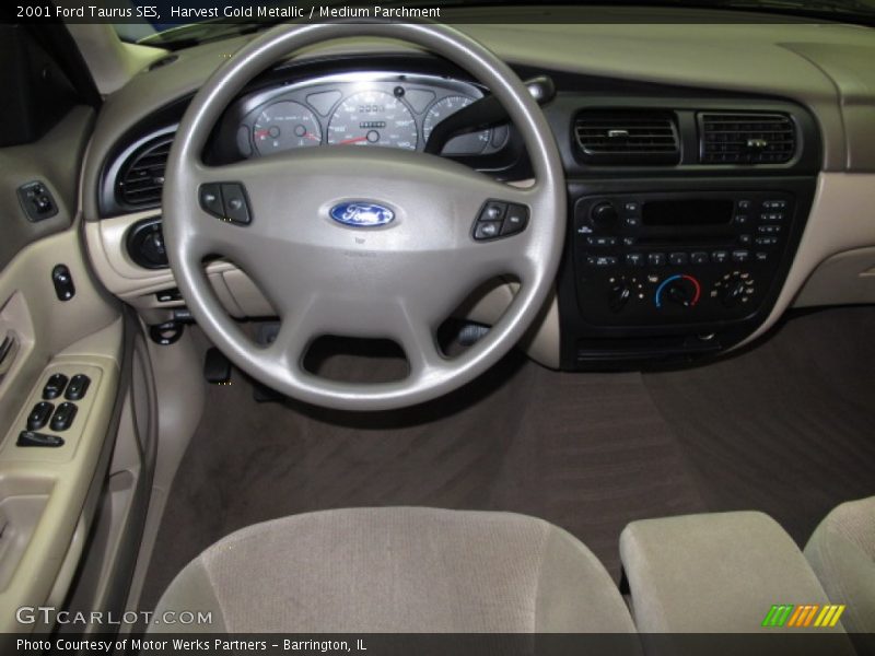 Harvest Gold Metallic / Medium Parchment 2001 Ford Taurus SES