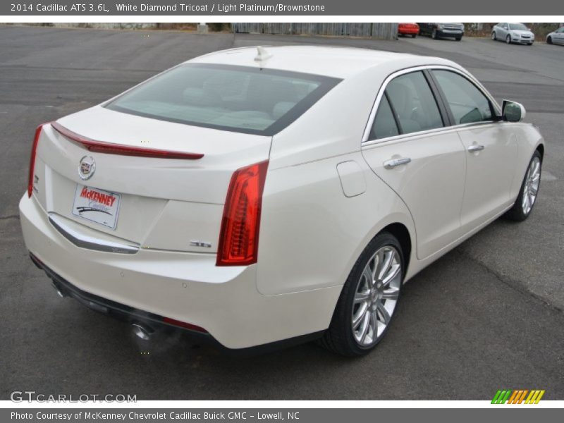 White Diamond Tricoat / Light Platinum/Brownstone 2014 Cadillac ATS 3.6L