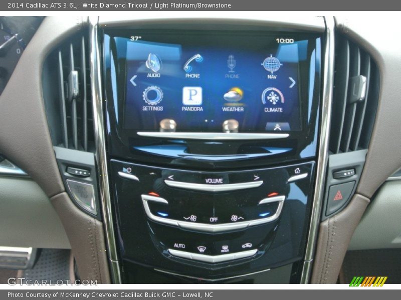 White Diamond Tricoat / Light Platinum/Brownstone 2014 Cadillac ATS 3.6L