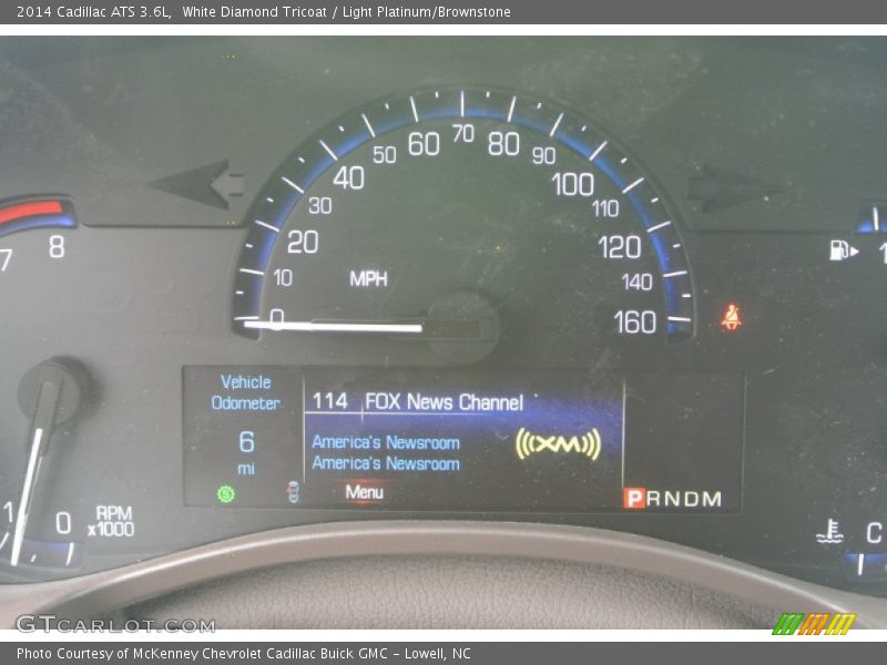 White Diamond Tricoat / Light Platinum/Brownstone 2014 Cadillac ATS 3.6L