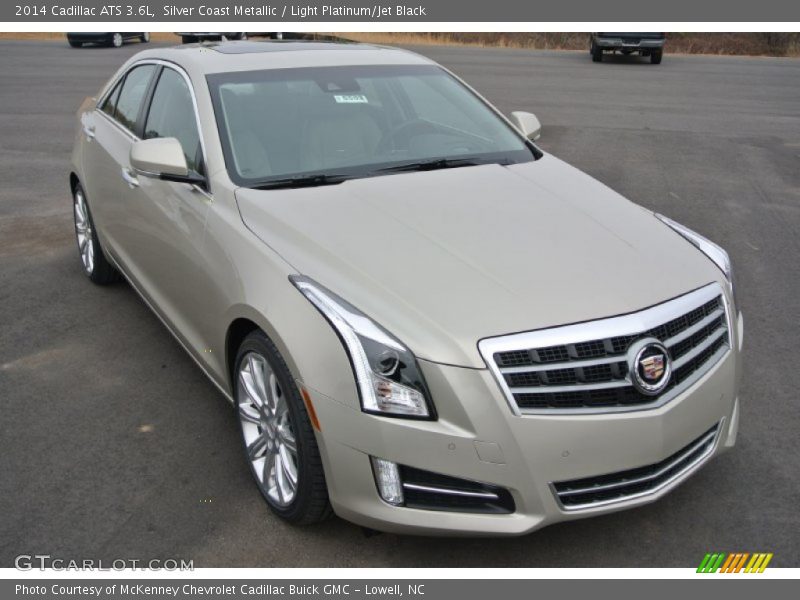 Silver Coast Metallic / Light Platinum/Jet Black 2014 Cadillac ATS 3.6L
