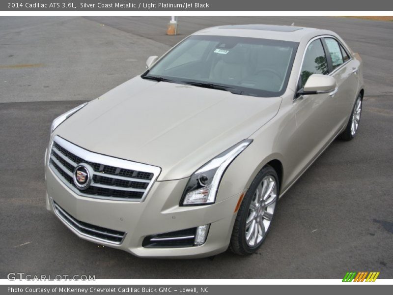 Silver Coast Metallic / Light Platinum/Jet Black 2014 Cadillac ATS 3.6L