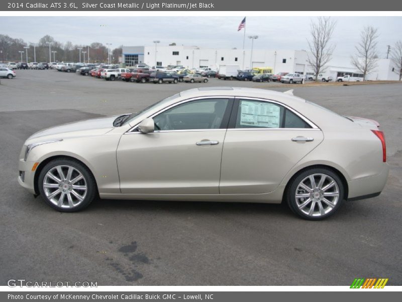 Silver Coast Metallic / Light Platinum/Jet Black 2014 Cadillac ATS 3.6L