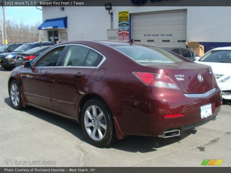 Basque Red Pearl / Taupe 2012 Acura TL 3.5